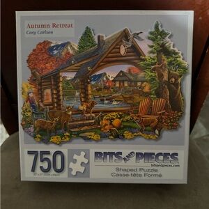 Bits and Pieces Autumn Retreat Jigsaw Puzzle - 750 Pieces unopened bag 20” x 27”